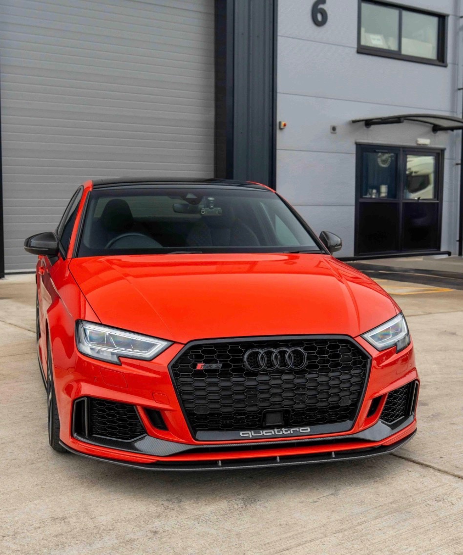 Gloss Black Audi RS3 8V/8V2 Maxton Style Front Lip