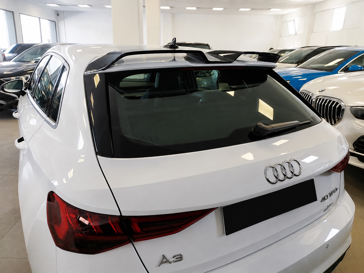 Gloss Black Audi RS3 8Y Hatch Audi Sport Style Roof Spoiler