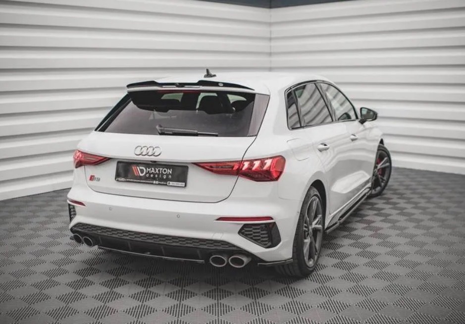 Gloss Black Audi RS3 8Y Hatch Maxton Style Roof Spoiler 